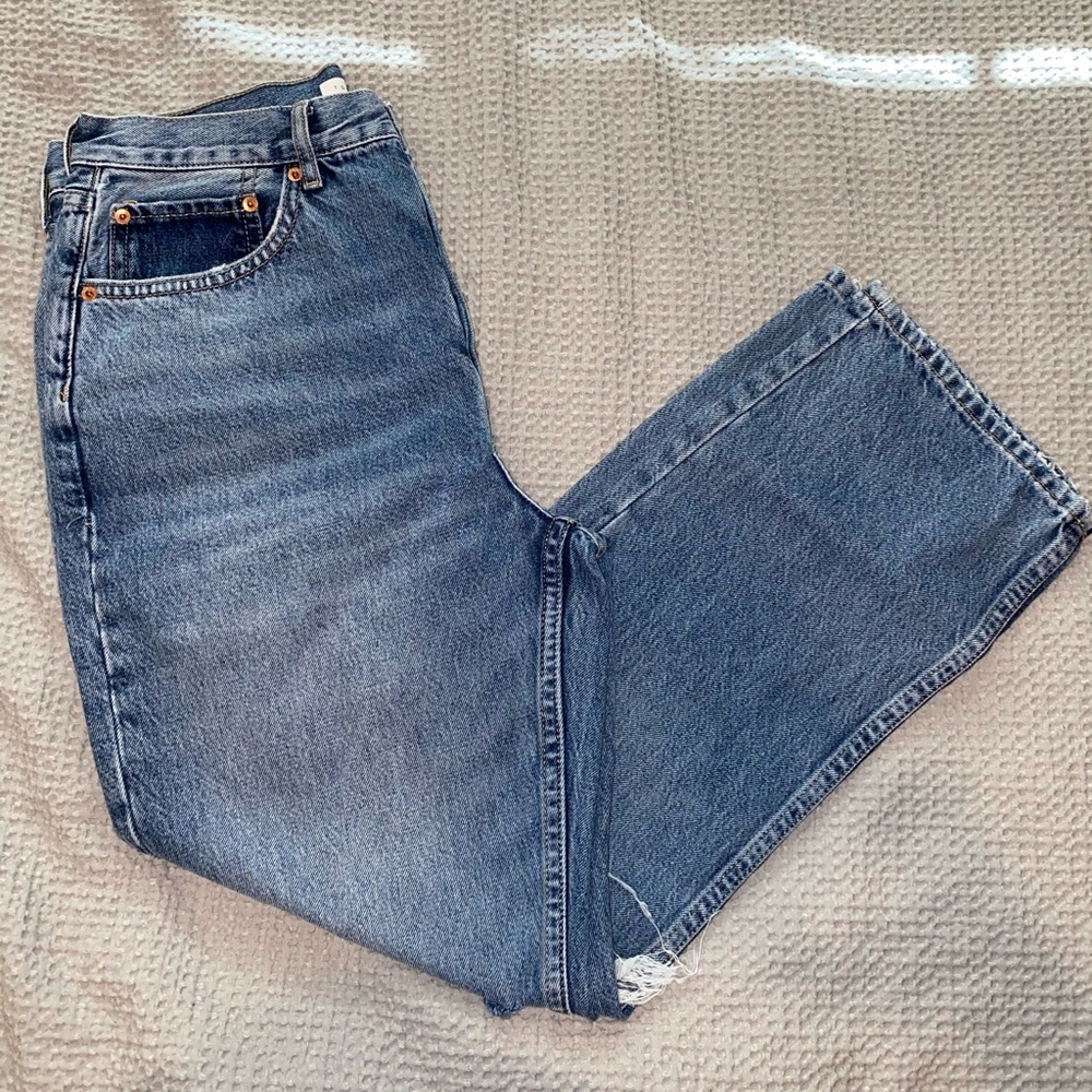 Distressed Topshop Dad jeans